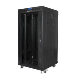 Szafa instalacyjna Rack stojąca 19" 22U 600x600 czarna drzwi… | PartsPC.pl