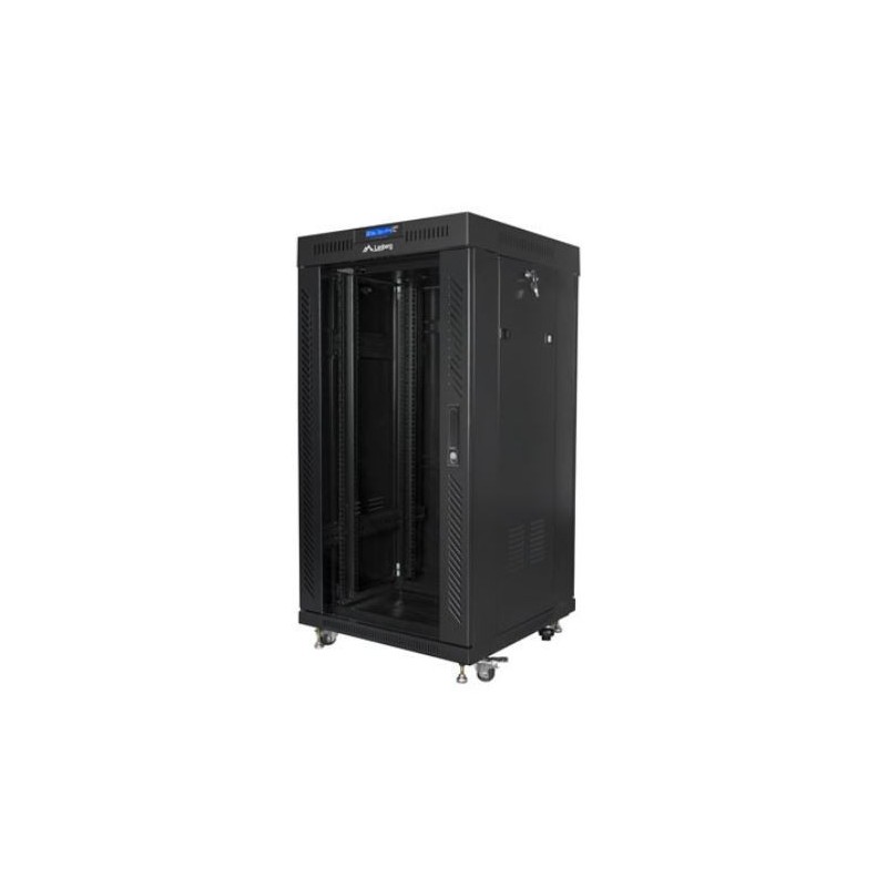 Szafa instalacyjna Rack stojąca 19" 22U 600x600 czarna drzwi… | PartsPC.pl