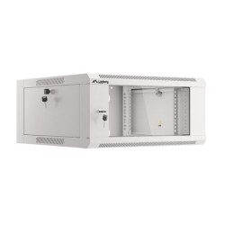 Szafa instalacyjna Lanberg rack wisząca 19" 4U 600 drzwi szklane szara