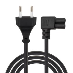 Kabel zasilający Savio CL-186, kątowy C7, 2pin, 5m zawieszka