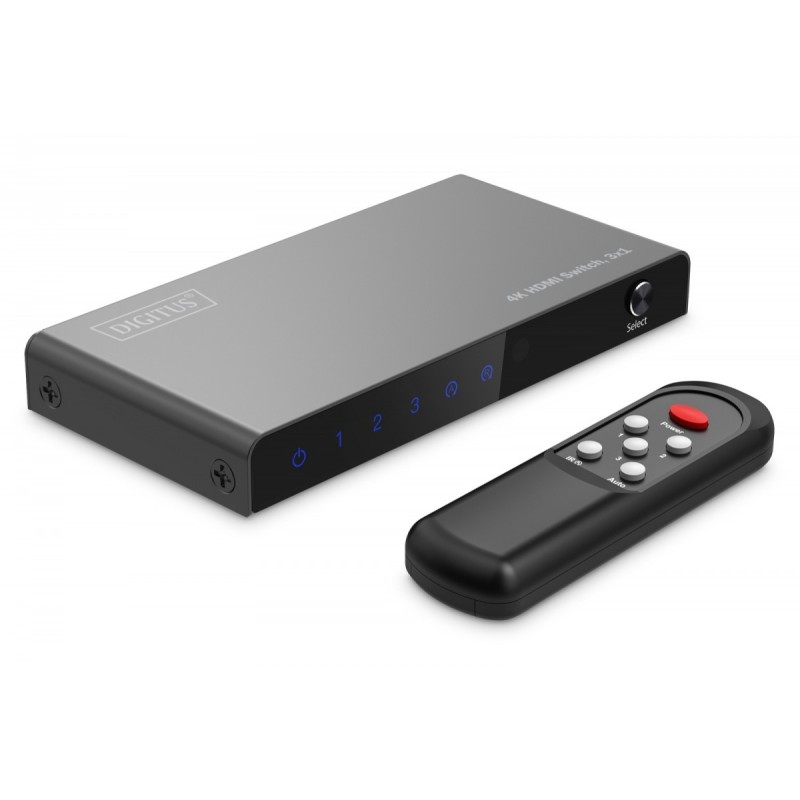 Przełącznik/Switch DIGITUS HDMI 3x1, 4K/60Hz UHD z HDR, 18 G… | PartsPC.pl