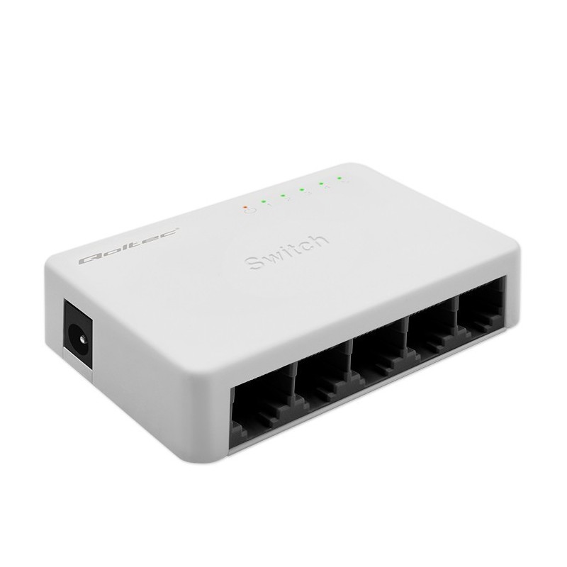 Switch niezarządzalny Qoltec przełącznik sieciowy 5 x port R… | PartsPC.pl
