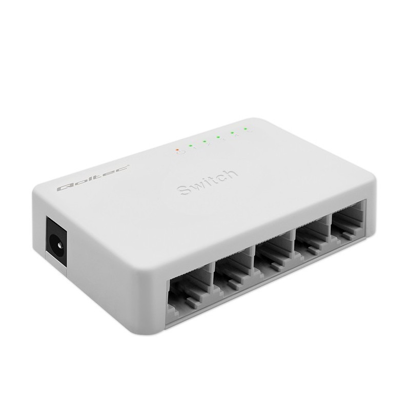 Switch niezarządzalny Qoltec przełącznik sieciowy 5 x port R… | PartsPC.pl