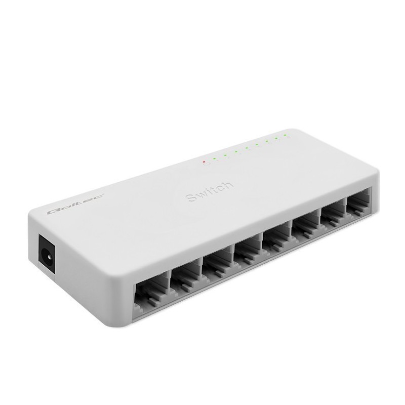 Switch niezarządzalny Qoltec przełącznik sieciowy 8 x port R… | PartsPC.pl