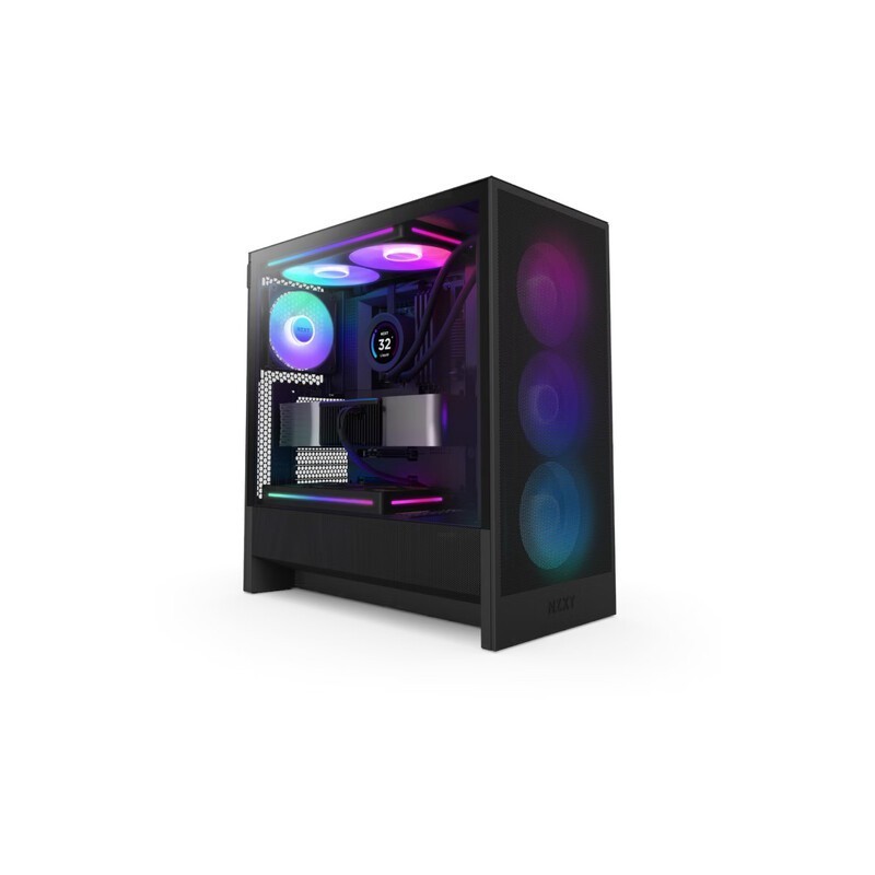 Obudowa NZXT H5 Flow RGB (2024) Midi Tower z oknem Czarna | PartsPC.pl