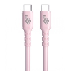TB Kabel USB C - USB C 60W żelowy 1m różowy