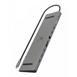 IcyBox Stacja dokująca IB-DK2106a-CPD 11 w 1, 2x HDMI, 1x VGA, LAN, czytnik