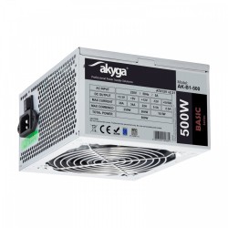 Zasilacz ATX 500W Akyga Basic AK-B1-500 Fan12cm P4 3xSATA PC… | PartsPC.pl