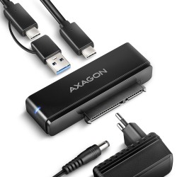 AXAGON ADSA-FPX Adapter USB-C 10Gbps SATA 6G 2.5/3.5 cala SSD/HDD FASTPORT