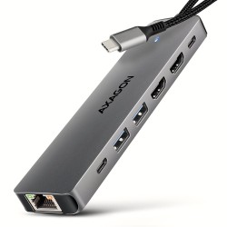 AXAGON HMC-7HX2 Wieloportovy hub USB 7in1, 5Gbps, 2x USB-A, 1x USB-C, 2x
