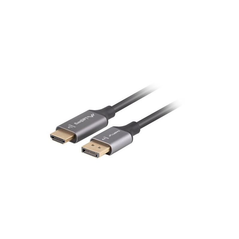 Kabel adapter Lanberg Displayport (M) - HDMI (M) 1,8M 4K cza… | PartsPC.pl
