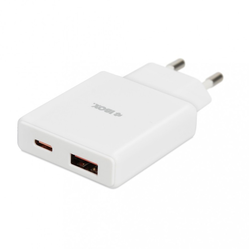 Ładowarka sieciowa iBOX C-43 Slim USB A+C 30W biała | PartsPC.pl