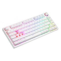 Savio Klawiatura mechaniczna bezprzewodowa PHENIX WHITE Gateron Red Pro,