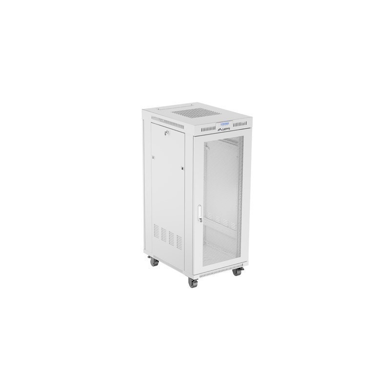 Szafa instalacyjna Rack stojąca 19" 27U 600x800 szara drzwi … | PartsPC.pl