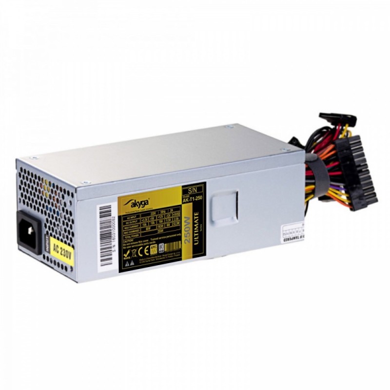 Zasilacz TFX 250W Akyga AK-T1-250 P4 3x SATA Molex APFC 80+ … | PartsPC.pl