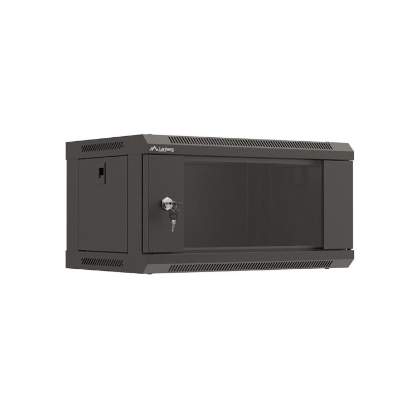 Szafa instalacyjna Rack wisząca 19" 4U 540x350 czarna Drzwi … | PartsPC.pl
