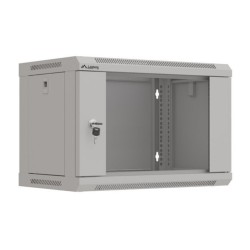 Szafa instalacyjna Rack wisząca 19" 6U 540x350 szara Drzwi p… | PartsPC.pl