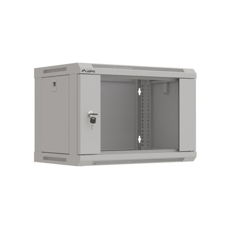 Szafa instalacyjna Rack wisząca 19" 6U 540x350 szara Drzwi p… | PartsPC.pl