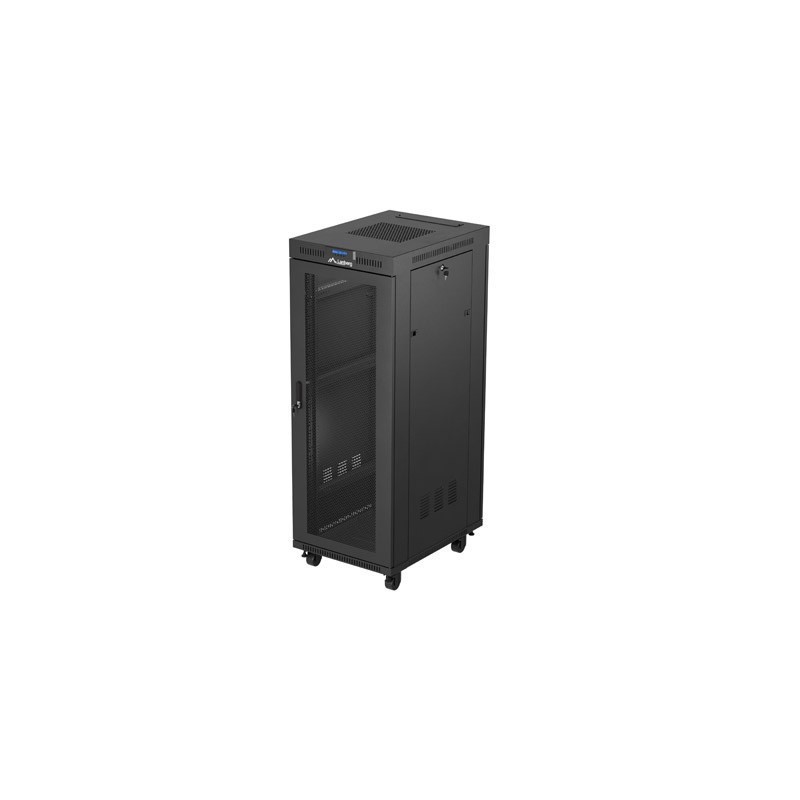 Szafa instalacyjna Rack Lanberg stojąca 19" 32U 600x800 czarna drzwi