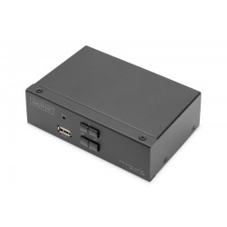 Przełącznik KVM DIGITUS 2 portowy DisplayPort, 4K 60Hz | PartsPC.pl