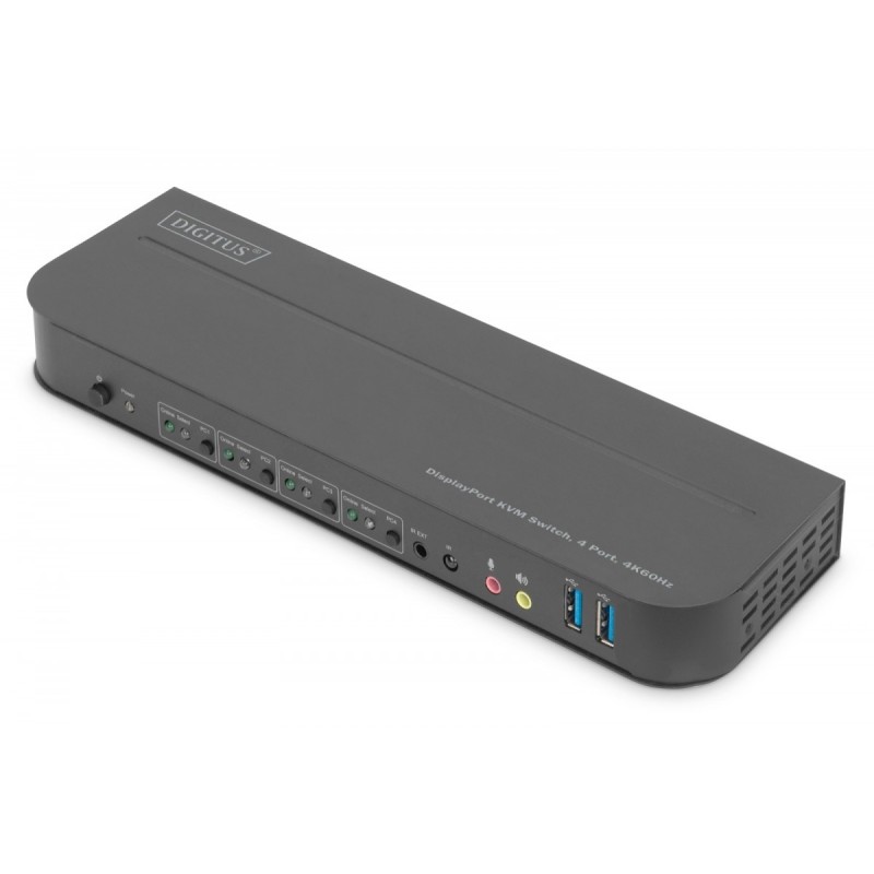 Przełącznik KVM DIGITUS 4 portowy DisplayPort do 1 port DP/H… | PartsPC.pl