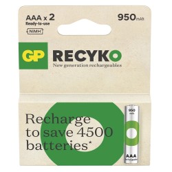 Akumulatorki AAA/R03 GP ReCyko Ni-MH 950mAh - 2 sztuki