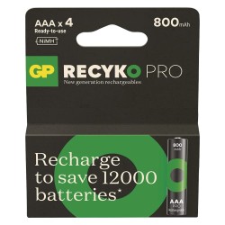 Akumulatorki AAA/R03 GP ReCyko Ni-MH 800mAh - 4 sztuki | PartsPC.pl