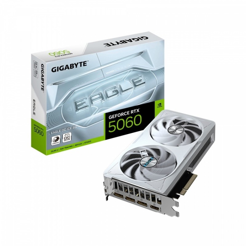 Karta VGA Gigabyte GeForce RTX 5060 EAGLE OC ICE 8G 8GB GDDR… | PartsPC.pl