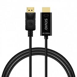 Kabel Savio CL-189 DisplayPort do HDMI 4K 60 Hz | PartsPC.pl