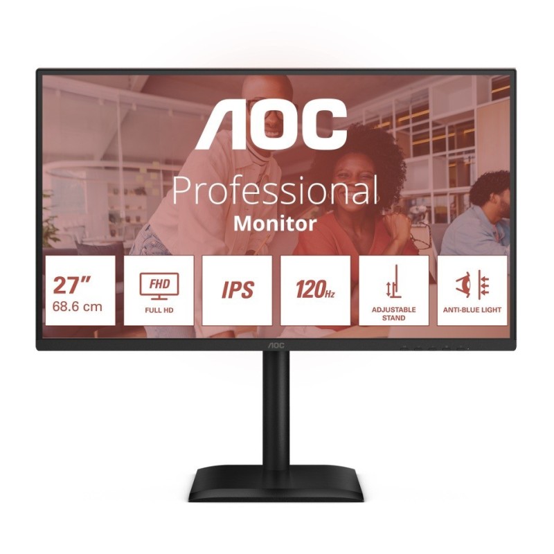 Monitor AOC 27" 27E4U IPS FHD 120Hz HDMI DP VGA HUB głośniki… | PartsPC.pl