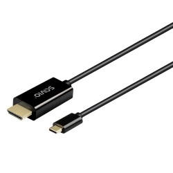 Kabel adapter Savio CL-191 USB-C do HDMI 30Hz 2m plastik | PartsPC.pl
