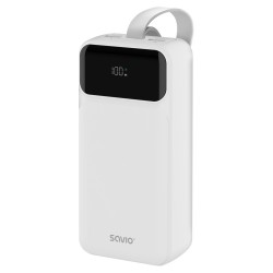 Powerbank Savio BA-11 30000mAh biały | PartsPC.pl