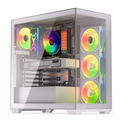 Obudowa KRUX Exo White ATX, z oknem, bez zasilacza, biała | PartsPC.pl