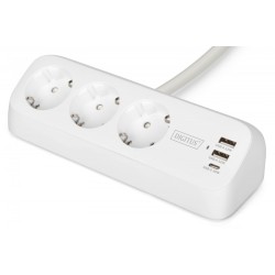 Listwa zasilająca biurkowa DIGITUS 3 gniazda Schuko, 2x USB-… | PartsPC.pl