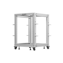 Stojak Open Rack 19" Lanberg 15U 600x600 regulowany szary | PartsPC.pl