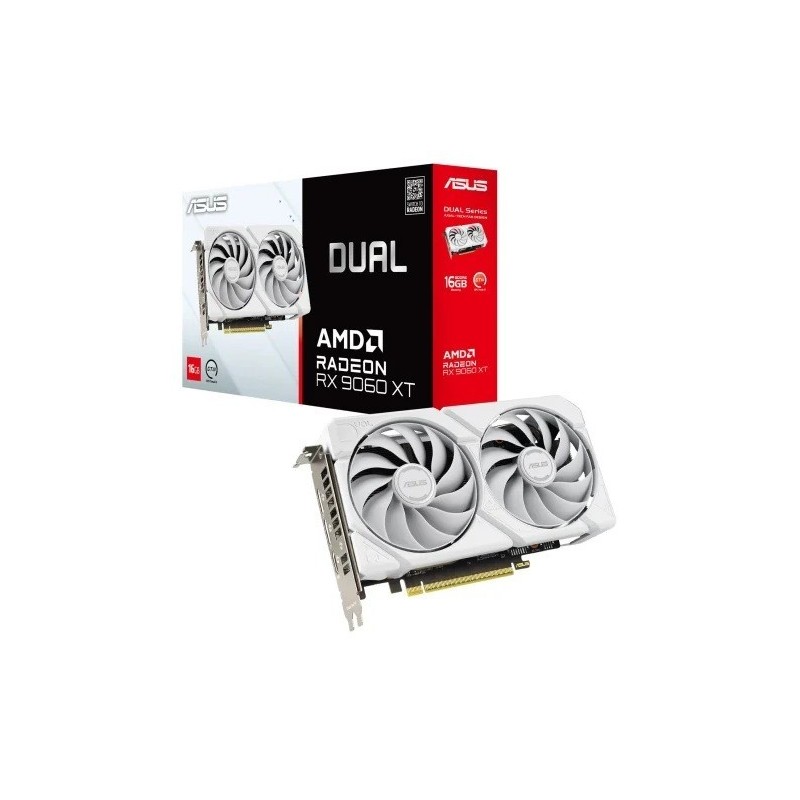 Karta VGA Asus Dual Radeon RX 9060 XT White Edition 16GB GDD… | PartsPC.pl