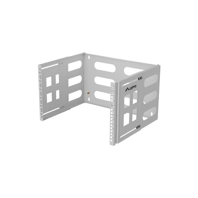 Uchwyt ścienny rack Lanberg 19" 6U 497x400/240 szary | PartsPC.pl