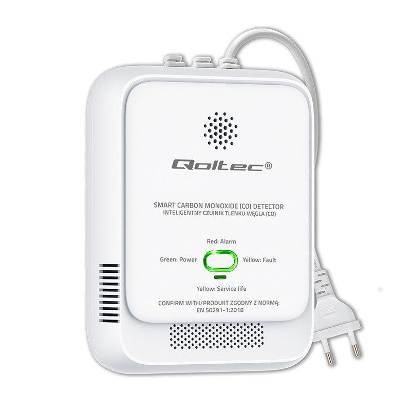 Czujnik tlenku węgla Qoltec (czadu) | detektor CO | alarm 85… | PartsPC.pl