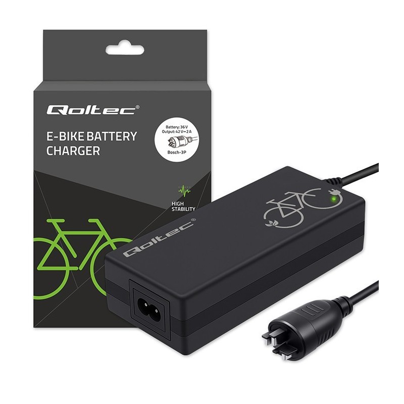 Ładowarka Qoltec do roweru elektrycznego 36V | 42V | 2A | wt… | PartsPC.pl