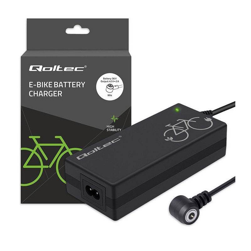 Ładowarka Qoltec do roweru elektrycznego 36V | 42V | 2A | Mi… | PartsPC.pl