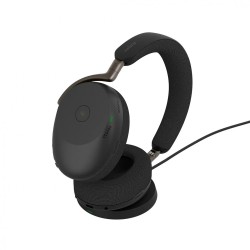 Jabra Słuchawki Evolve3 85 MS Link 390a Black WLC ładowarka | PartsPC.pl