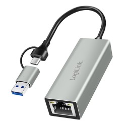 LogiLink Adapter USB-C do Gigabit Ethernet + USB | PartsPC.pl