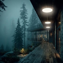 Lampa LED z czujnikiem Maclean MCE347, sufitowa, czujnik mikrofalowy