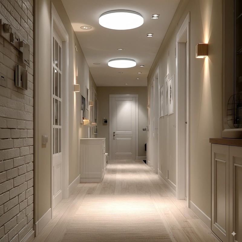 Lampa LED z czujnikiem Maclean MCE347, sufitowa, czujnik mikrofalowy