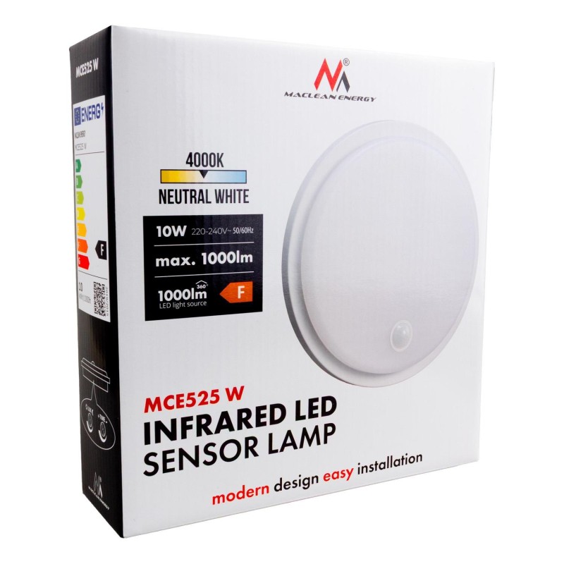 Lampa LED z czujnikiem ruchu Maclean , czujnik PIR, kolor bi… | PartsPC.pl