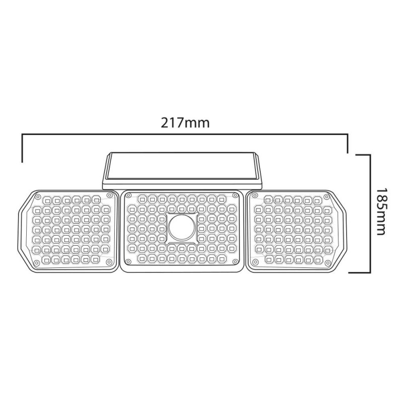 Lampa solarna LED Maclean MCE615 z czujnikiem ruchu IP65, 4W, 320lm, 4000K,