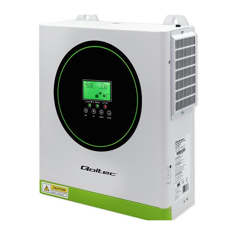 Inwerter solarny Qoltec hybrydowy Off-Grid 1500W | 100A | 12… | PartsPC.pl