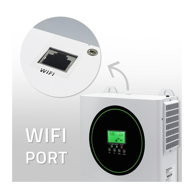Inwerter solarny Qoltec hybrydowy Off-Grid 1500W | 100A | 12… | PartsPC.pl