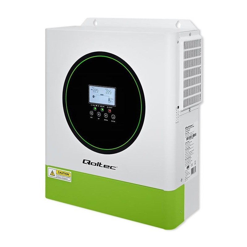 Inwerter solarny Qoltec hybrydowy Off-Grid 3500W | 100A | 24… | PartsPC.pl
