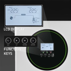 Inwerter solarny Qoltec hybrydowy Off-Grid 3500W | 100A | 24… | PartsPC.pl